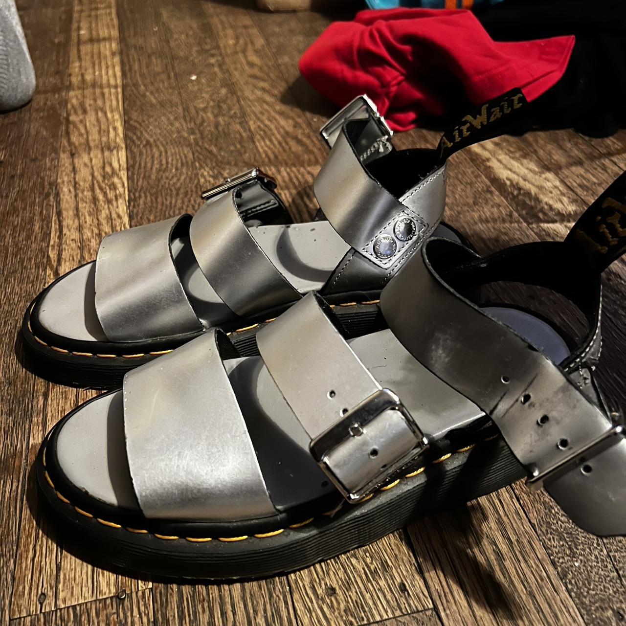 Dr martens silver sandals hotsell