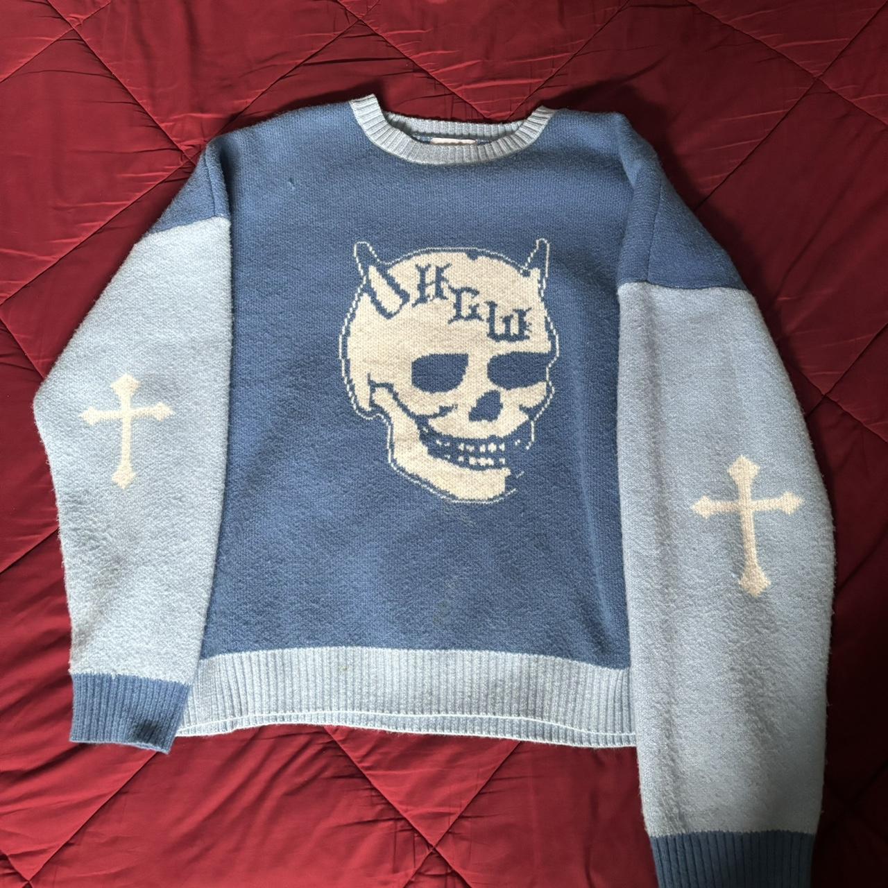 heavencanwait blue crewneck type top, Depop