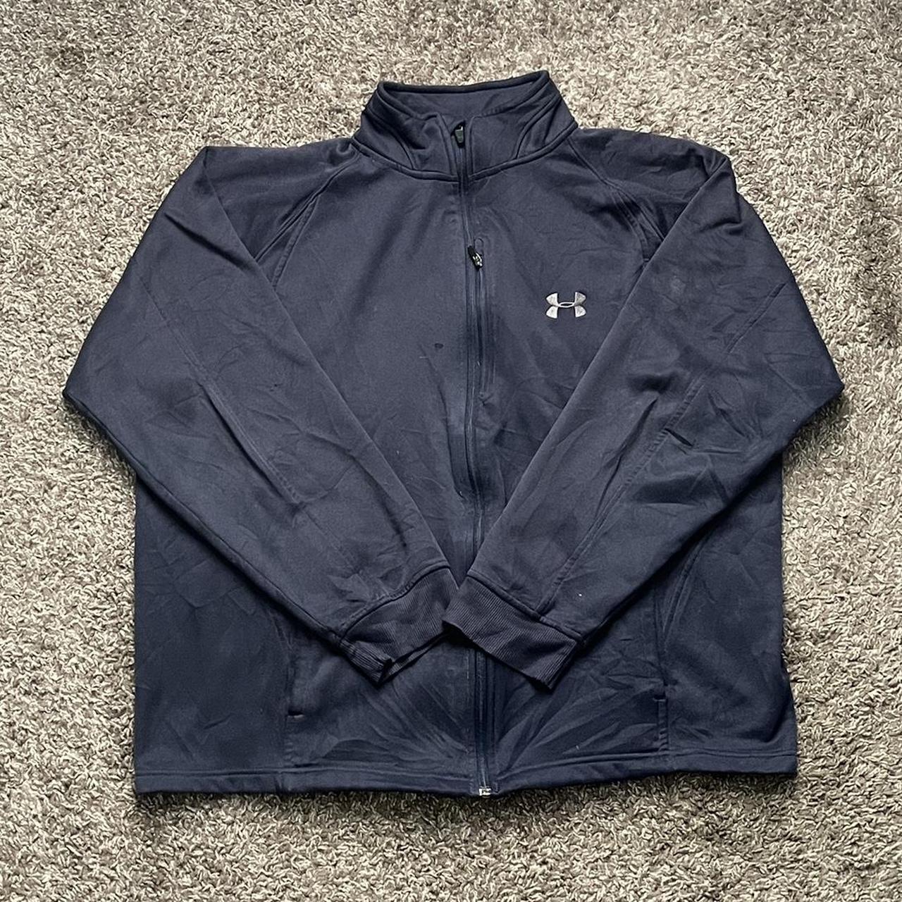 Under Armour Jacket In Navy Blue Flaws As Seen... - Depop