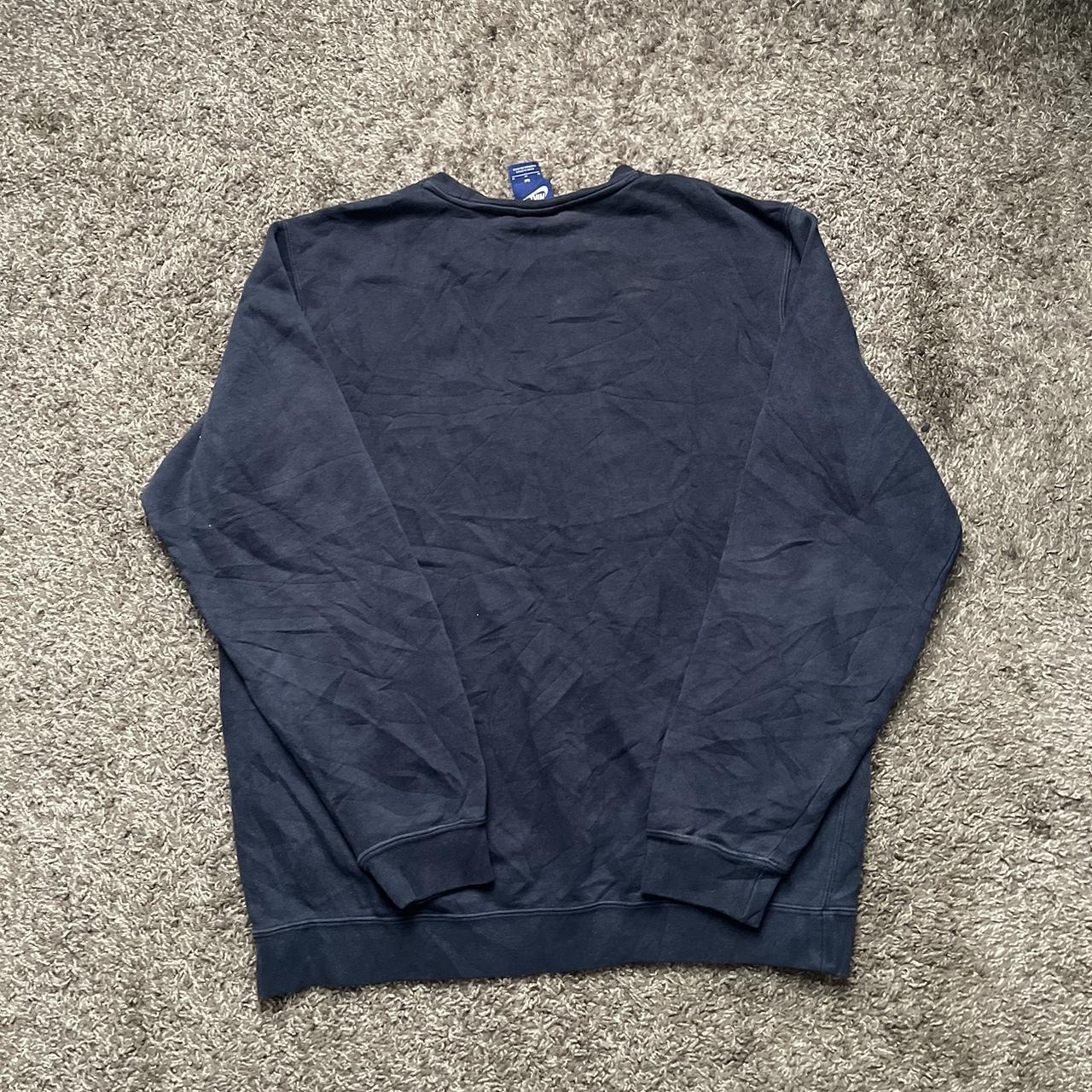 Navy Blue Nike Sweater Flaws as seen Tagged M... - Depop