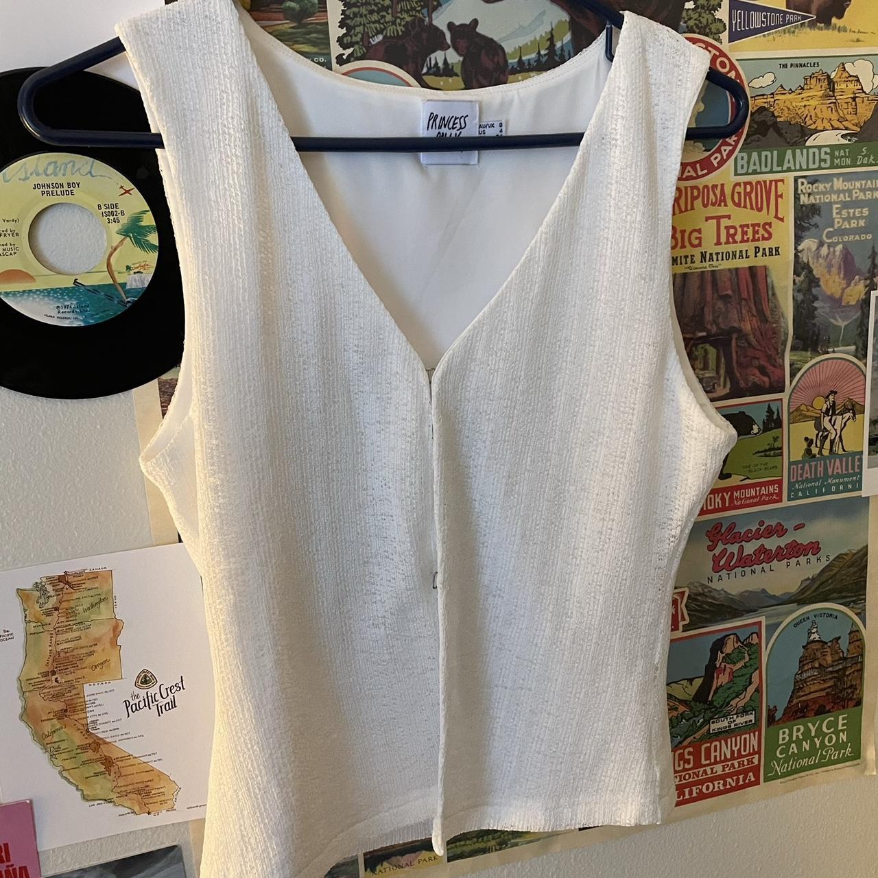 Princess Polly white clip up tank Perfect summer... - Depop