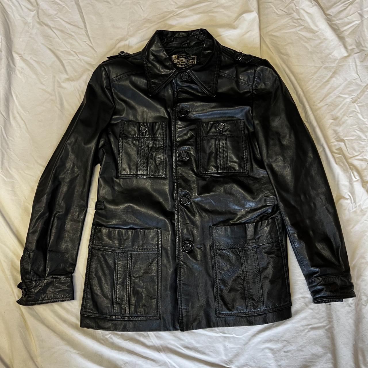 Members only 2024 leather jacket 80s