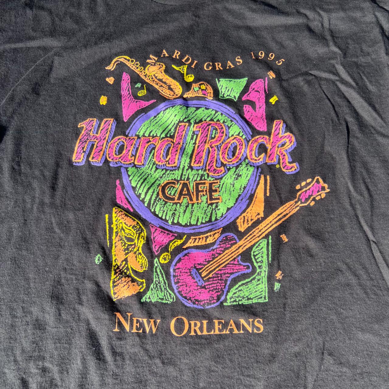 vintage 1995 hard rock cafe new orleans mardi gras... - Depop