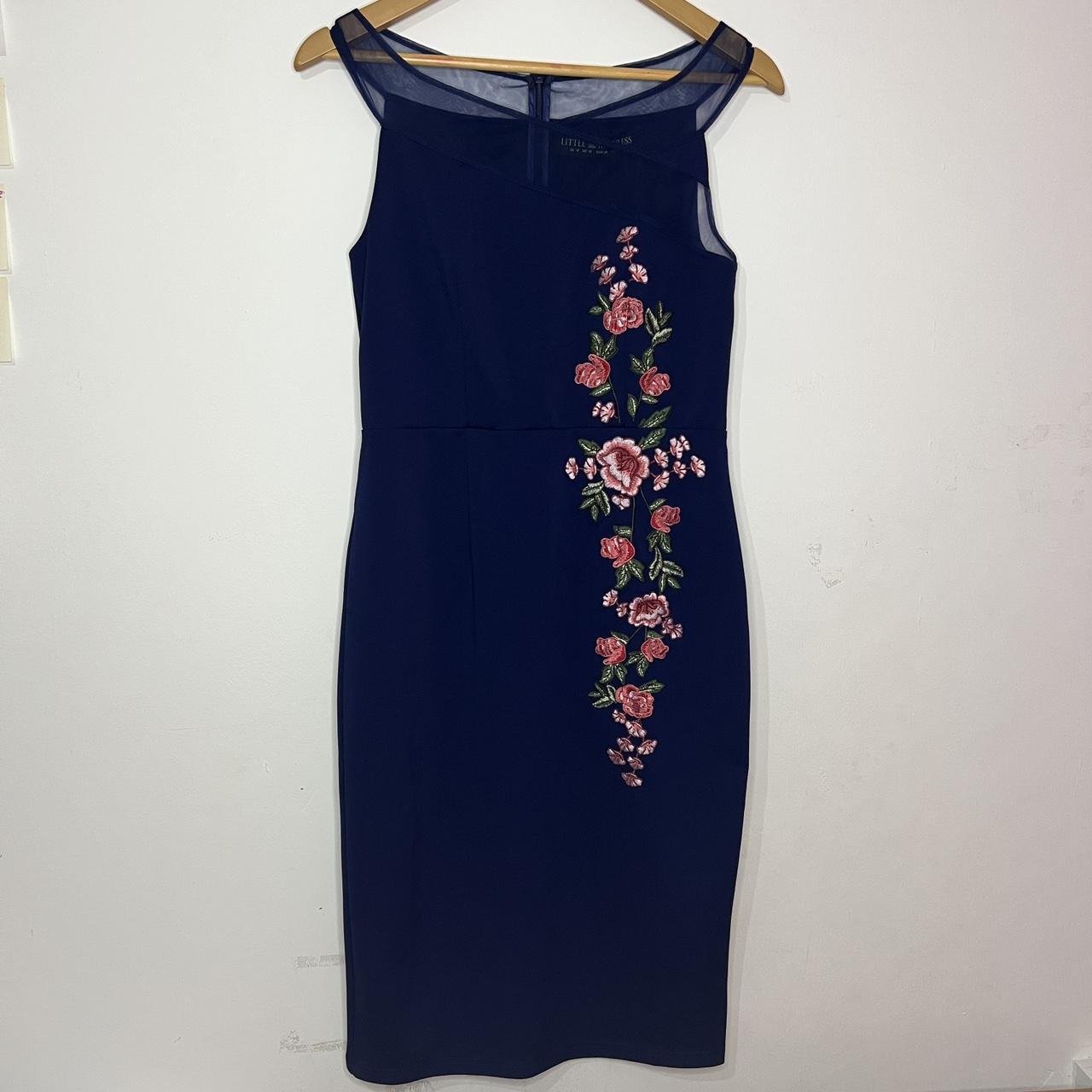 Little mistress navy outlet embroidered dress