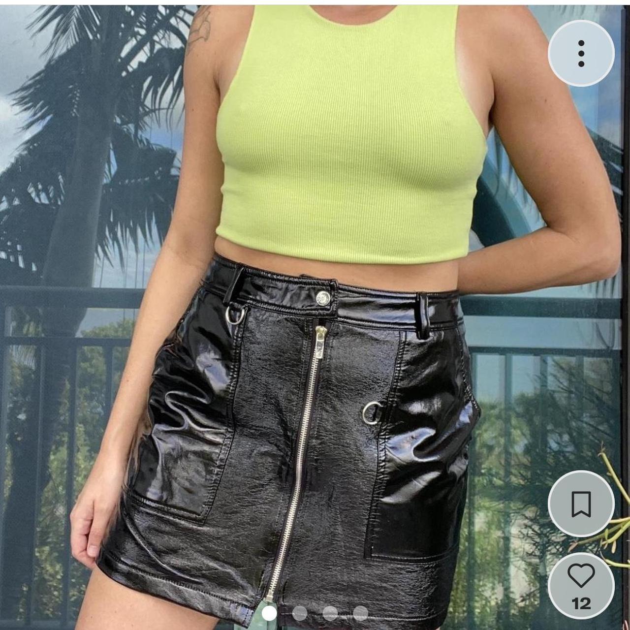 Depop 2024 vinyl skirt