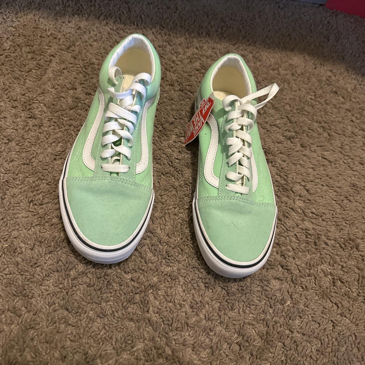 Mint green hot sale vans womens