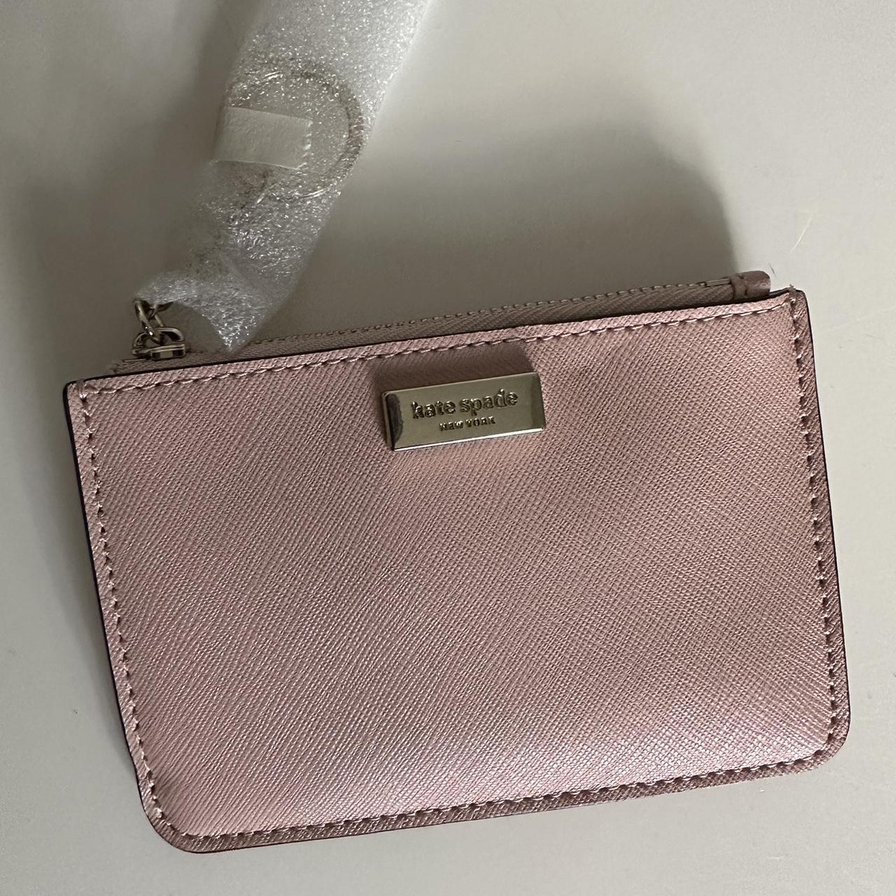 Kate Spade New York Women's Pink and Silver Wallet-purses | Depop