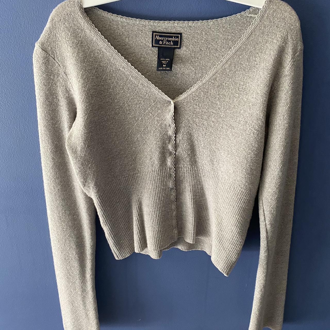 VINTAGE ABERCROMBIE & FITCH BUTTON UP SWEATER - Depop