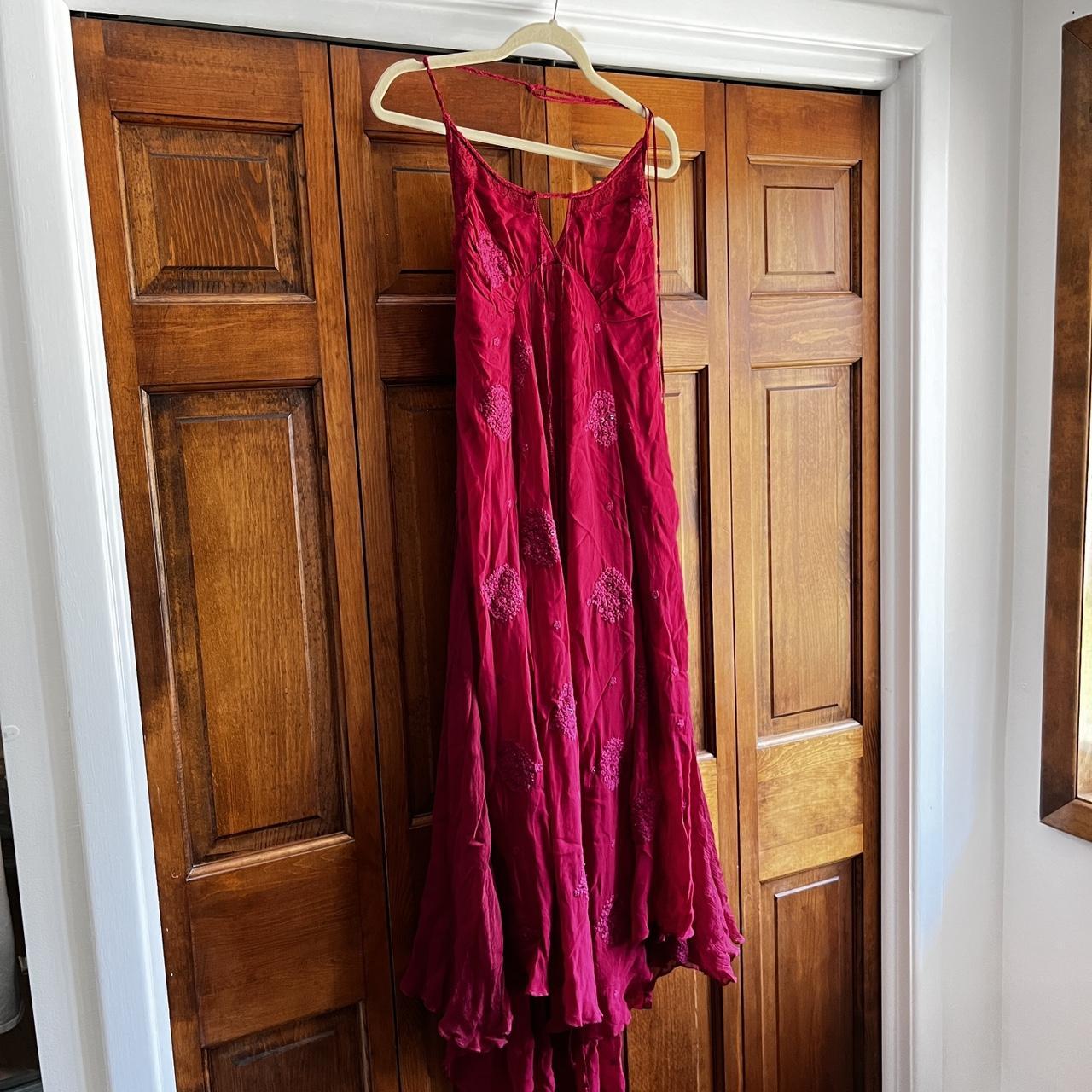 free people blue moon dress in ruby red the Depop