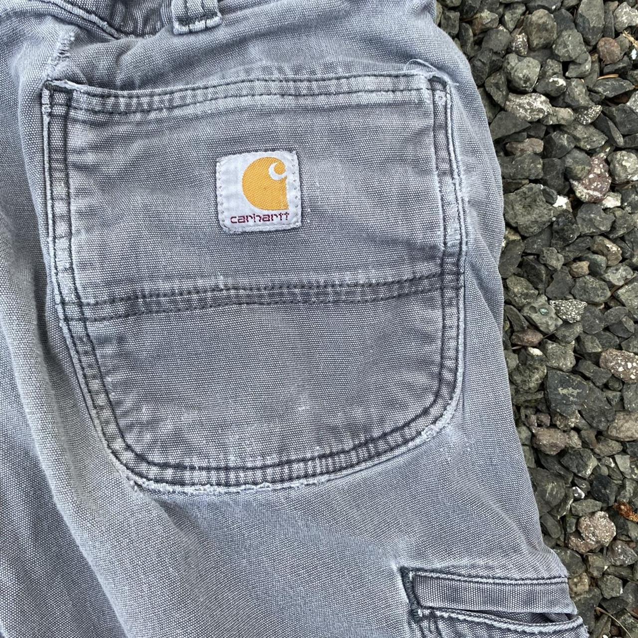 Carhartt Men's Grey Jeans | Depop