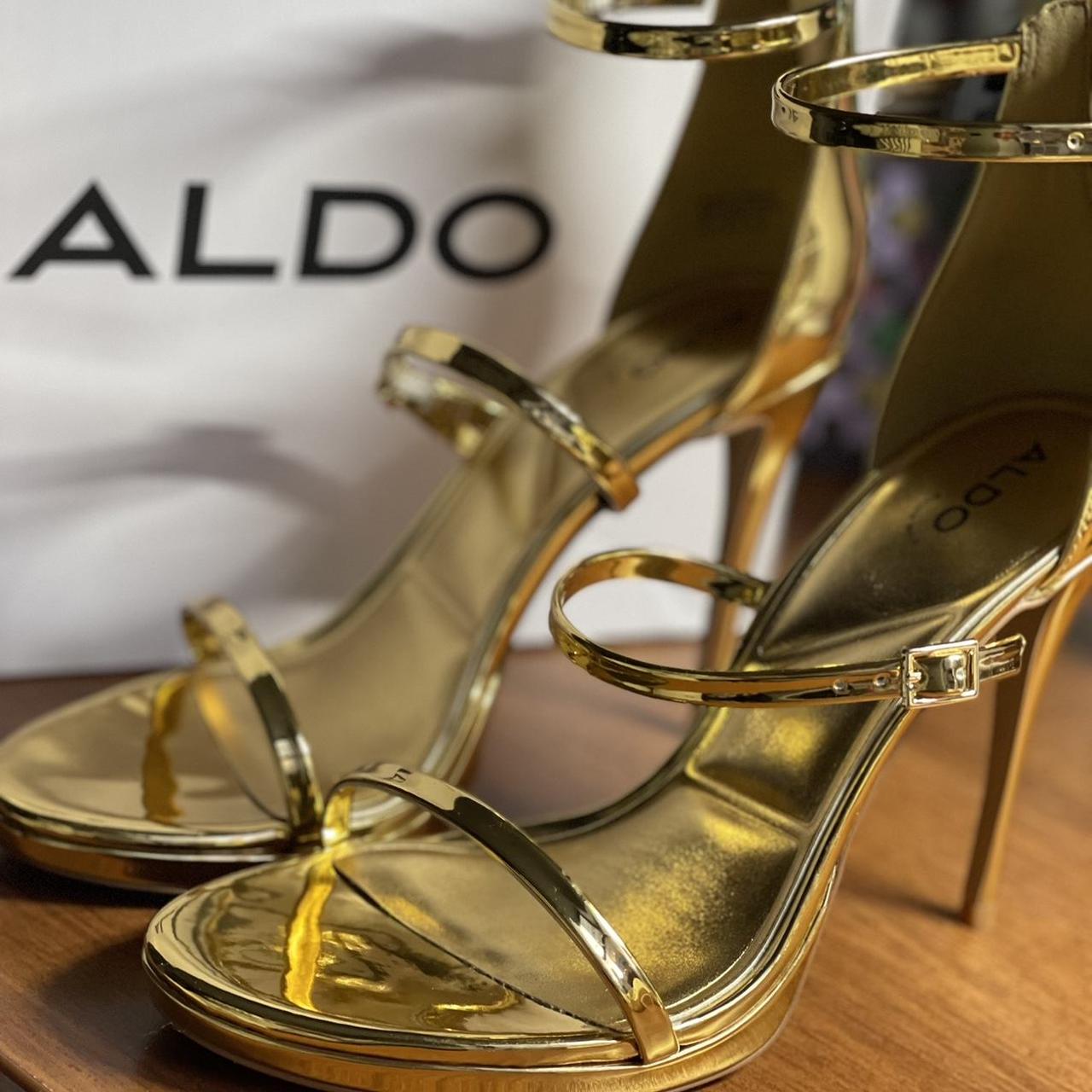 Aldo gold heels hotsell