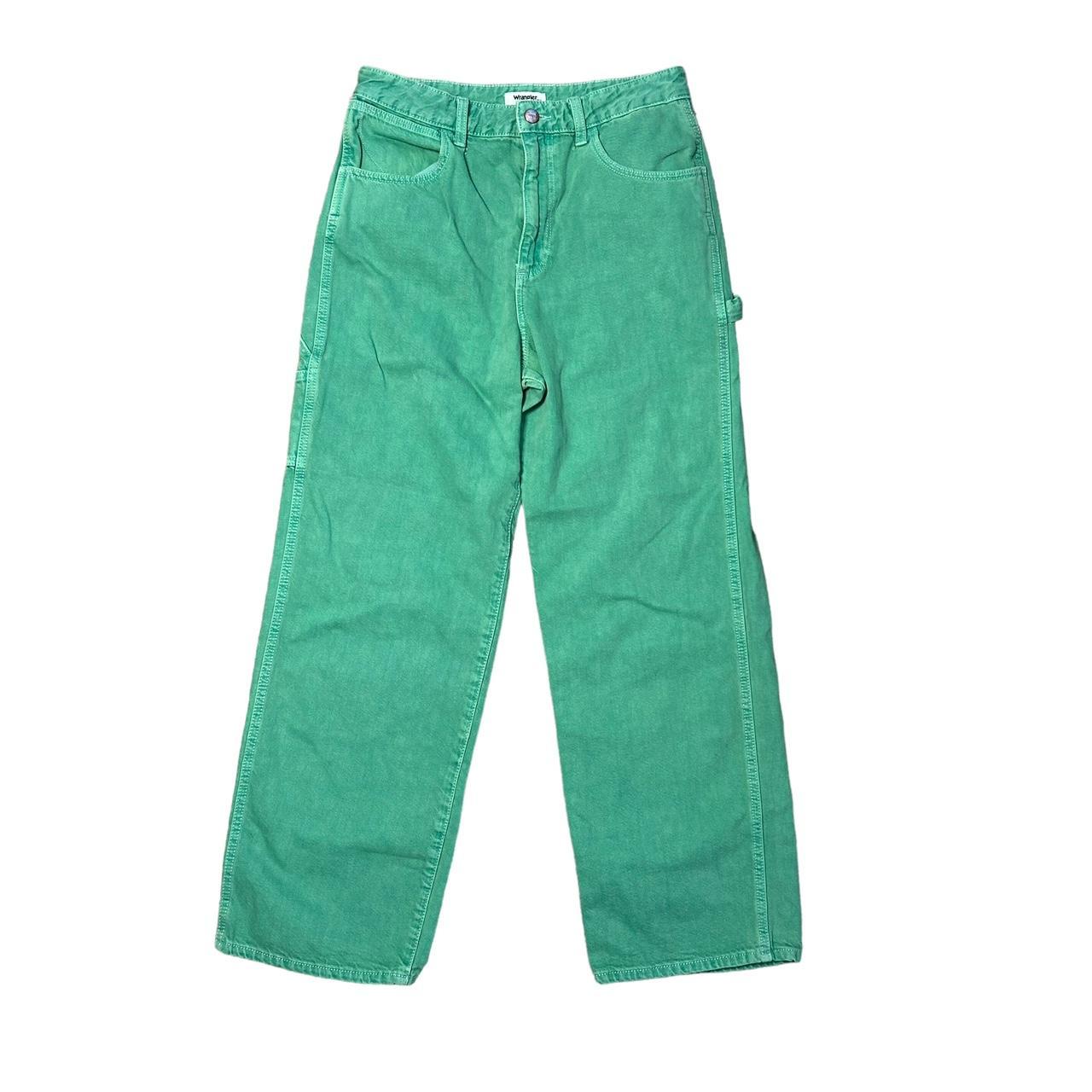 WRANGLER Casey Jones Jeans Womens 29 Green Wide Leg... - Depop