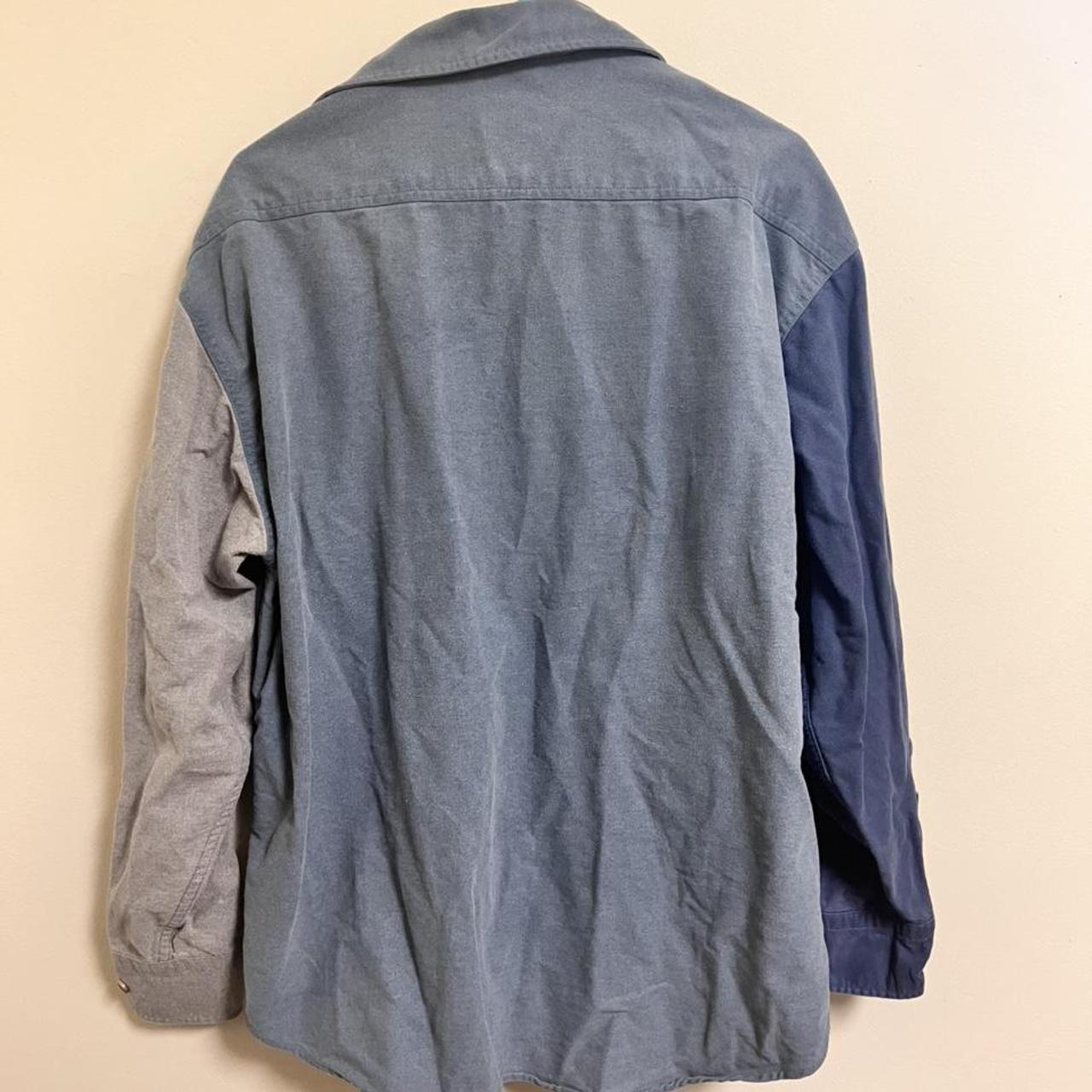Men's Blue and Grey Jacket (2)