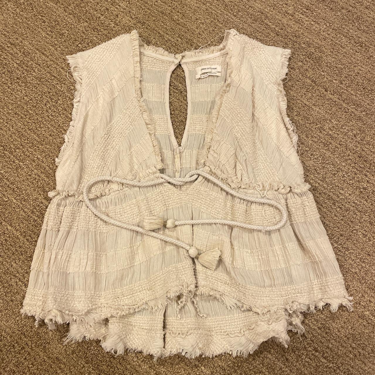 Urban Outfitters Women's Cream Vest | Depop