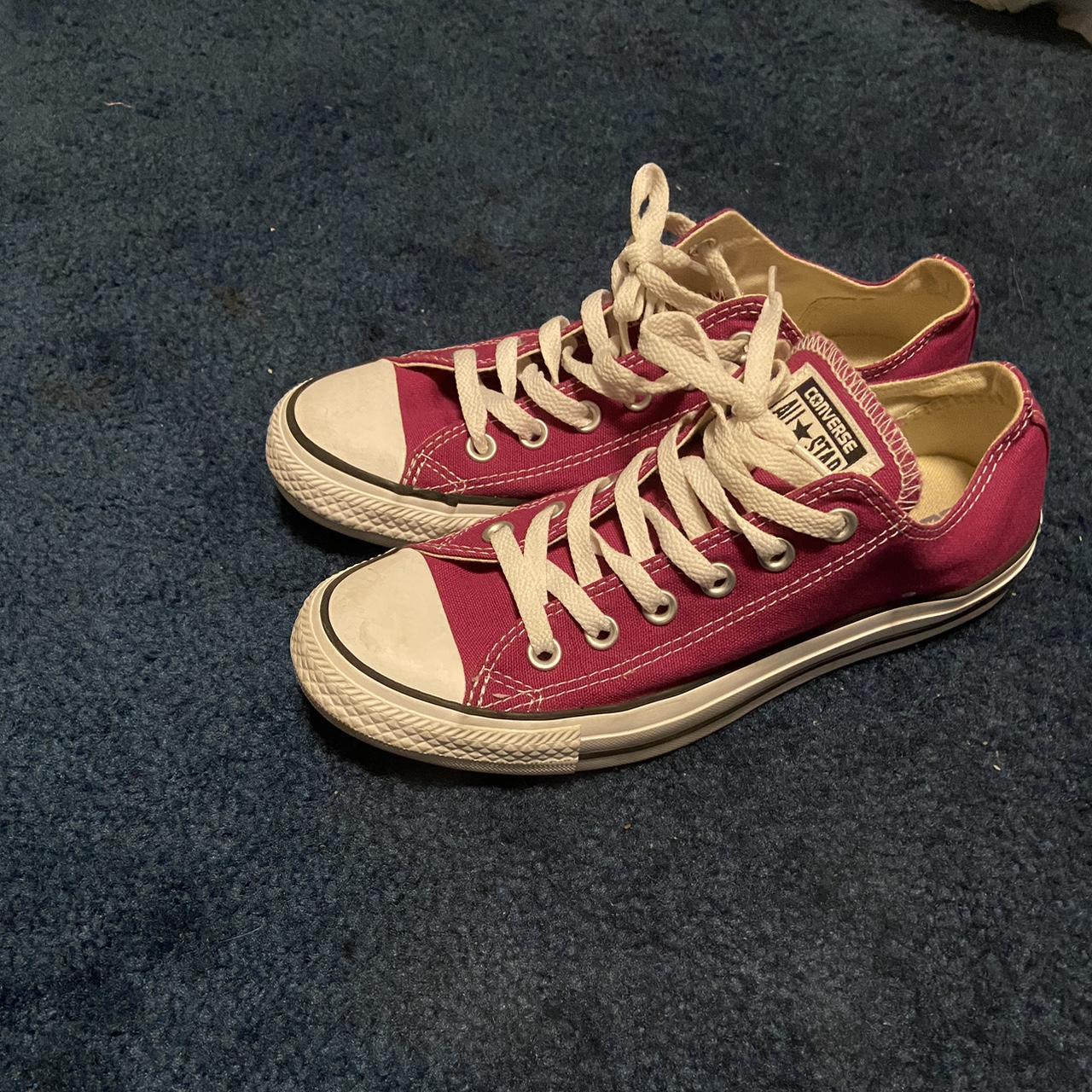 Plum purple low top converse!! They are women’s... - Depop