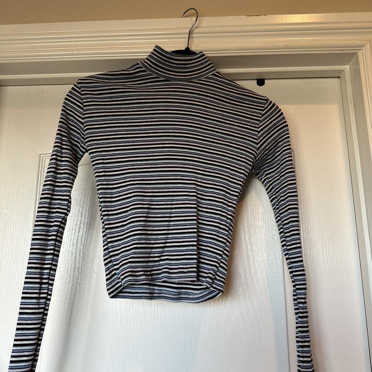 Striped long sleeve Brandy Melville mock neck