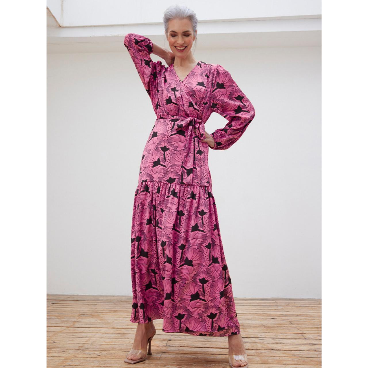Stella Nova Tyra My Pink Flowers Maxi Dress