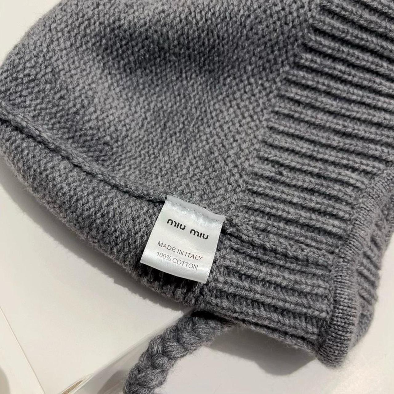 Miu Miu Women's Beanies - Grey/Blue – miu miu Gre… - image 4