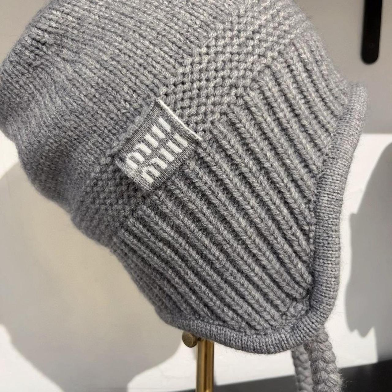 Miu Miu Women's Beanies - Grey/Blue – miu miu Gre… - image 3