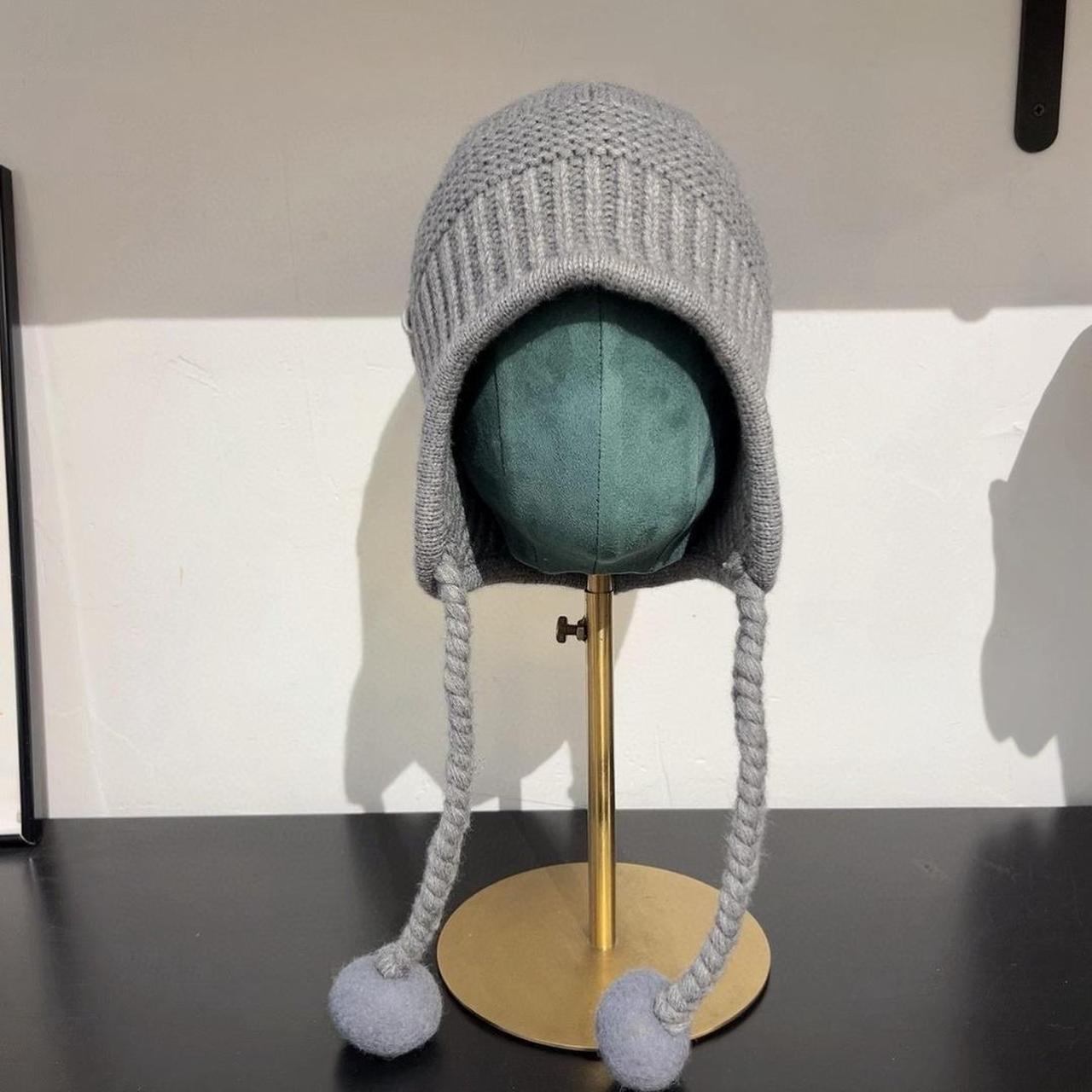 Miu Miu Women's Beanies - Grey/Blue – miu miu Gre… - image 1