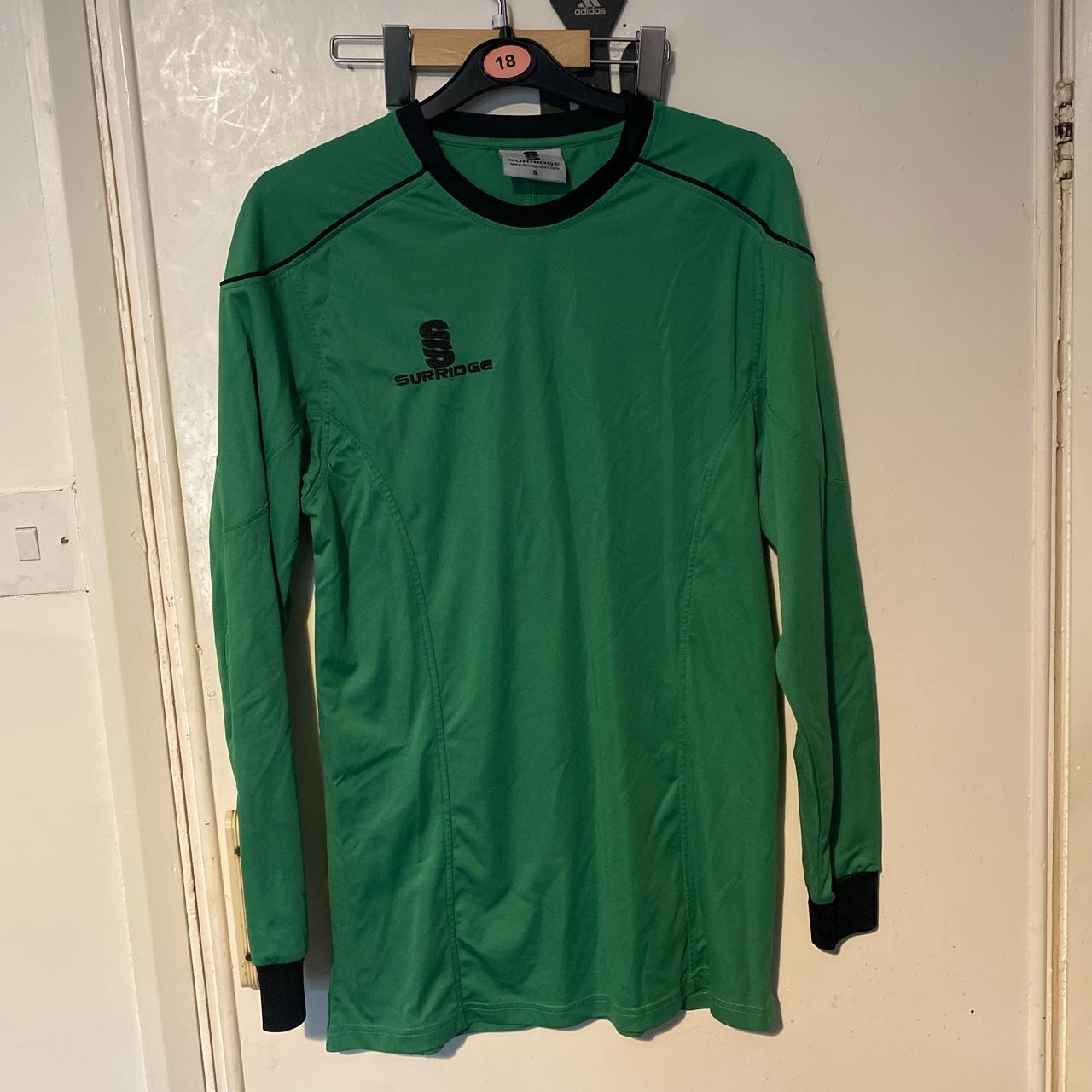 Green surridge goalkeeper shirt in a size small,... - Depop