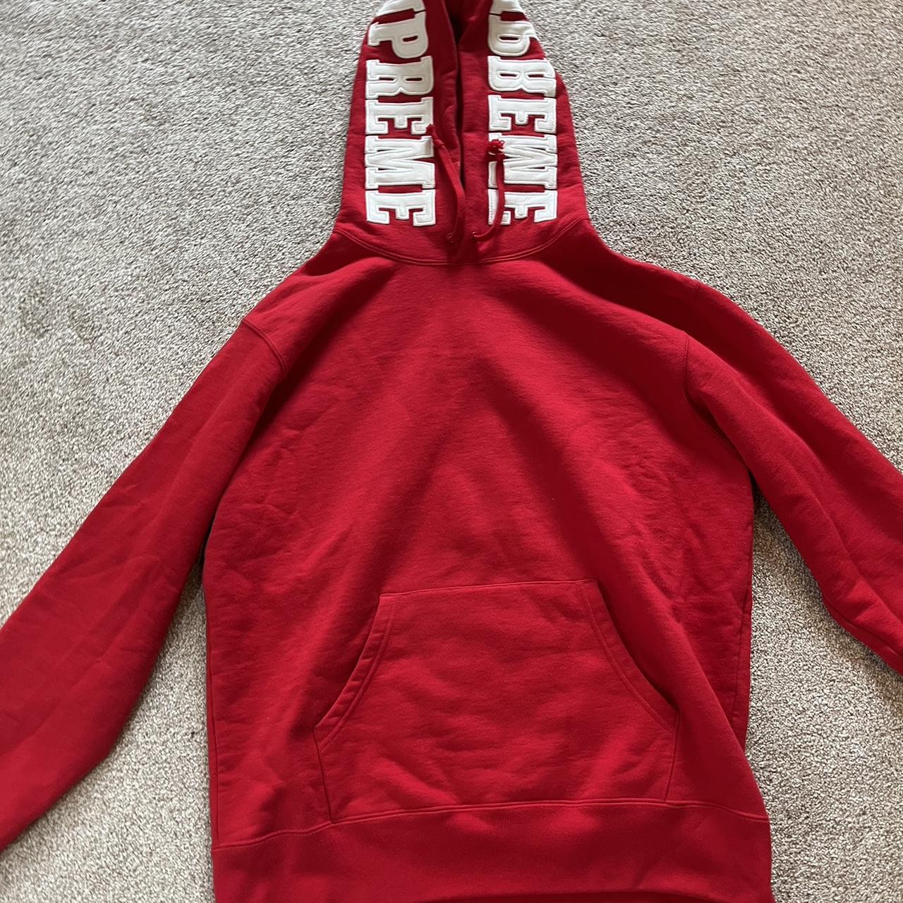 Supreme text hoodie deals