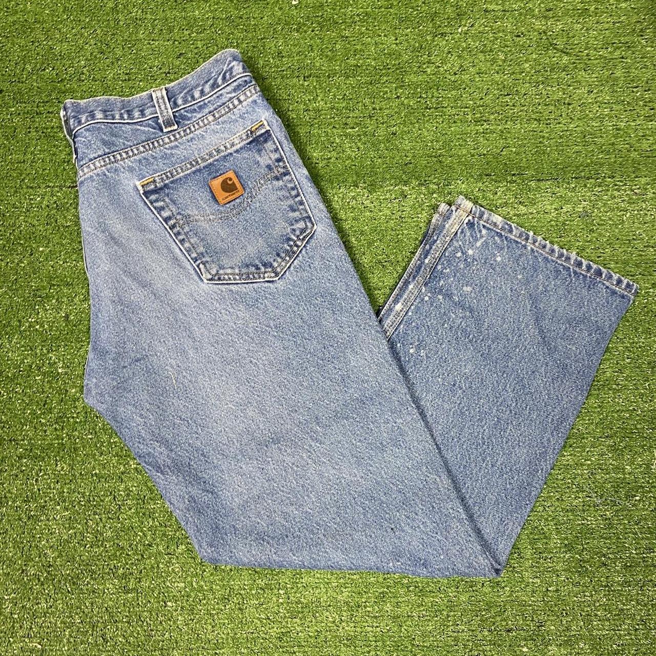 Vintage 90s Carhartt Carpenter Jeans Single knee -... - Depop