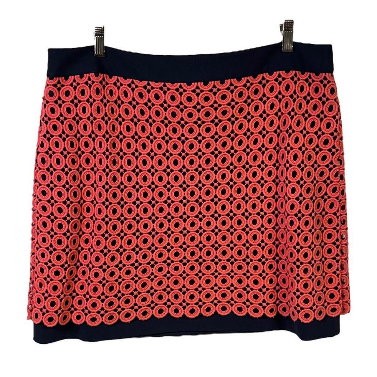 Loft red shop polka dot skirt