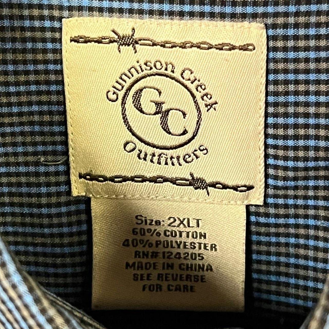 Gunnison Creek Outfitters Mens Blue Micro Plaid Long... Depop