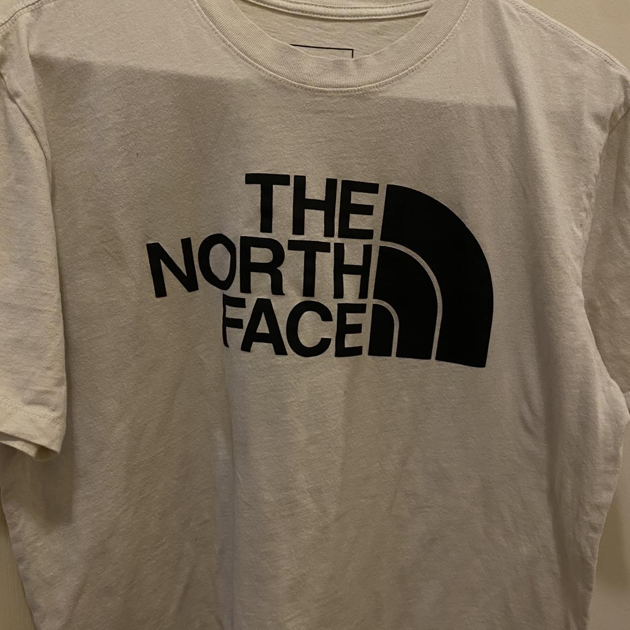 The North Face Men's Cream T-shirt | Depop