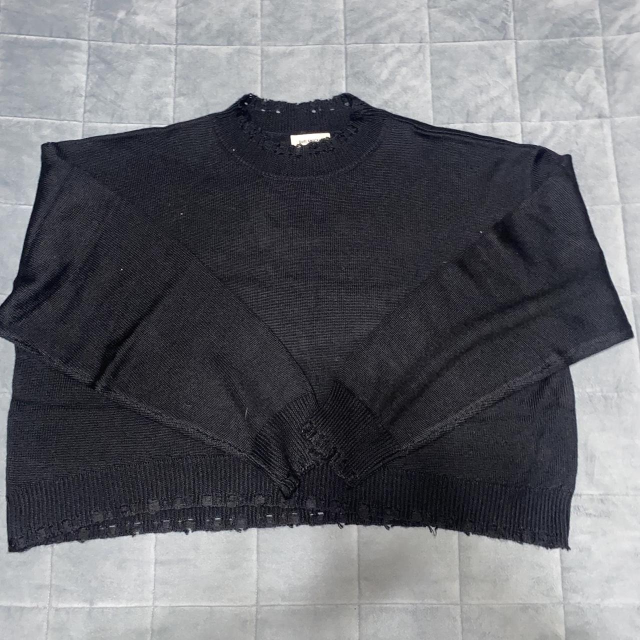 Bare Knuckles Cropped Sweater Size -... - Depop