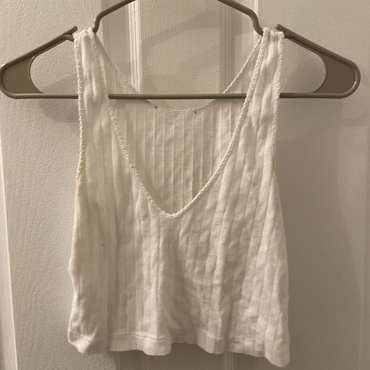 Brandy Melville White Tank Top Size One... Depop