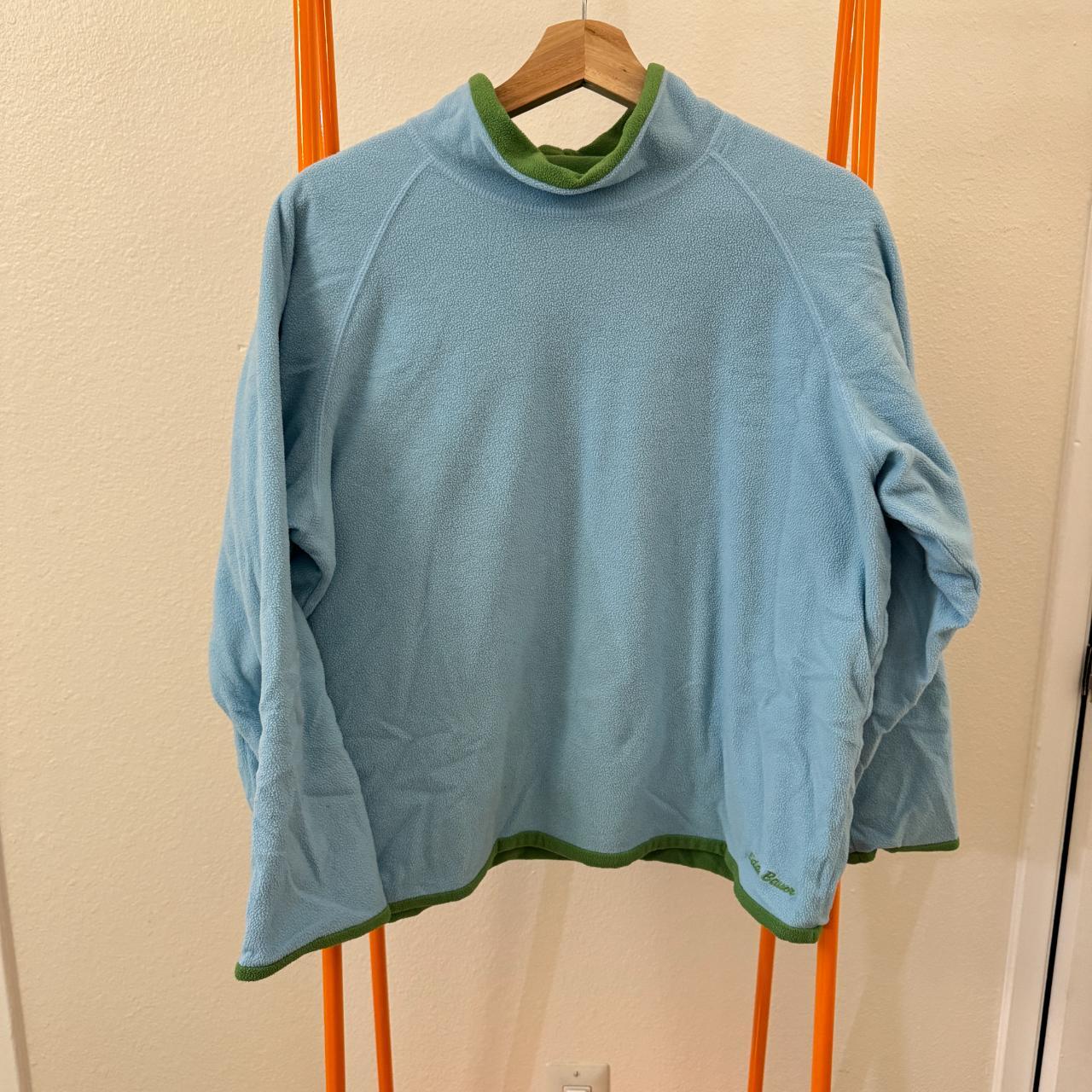 vintage eddie bauer reversible fleece crewneck fits... - Depop