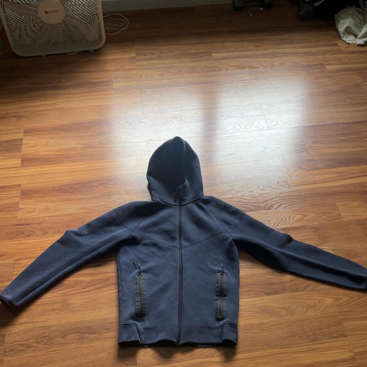 Nike Men's Hoodie - Navy/Blue - S – Small Nike Sportswear Tech Fleece Full-Zip Hoodie. …