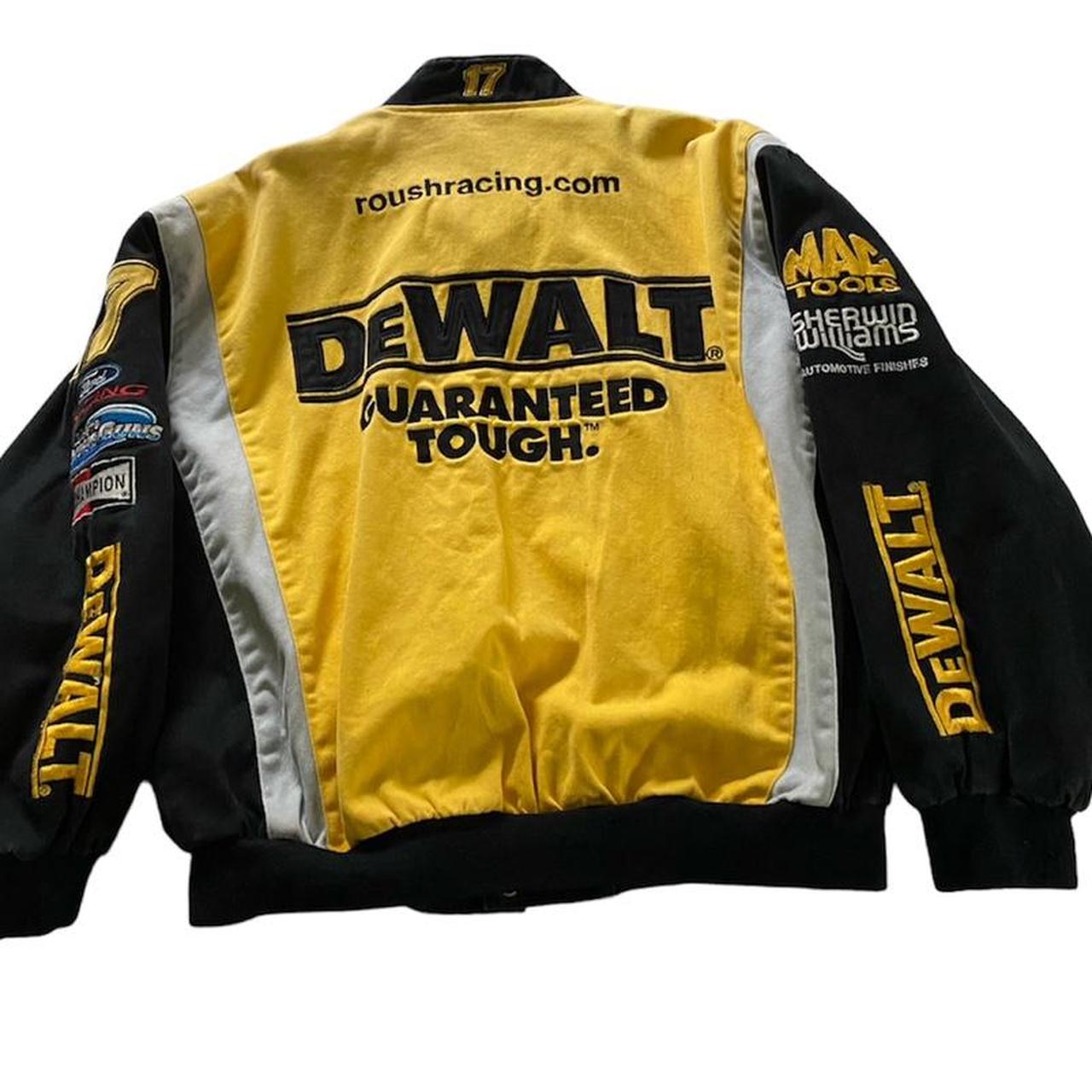 Black n Yellow Race Car Jacket sz XL racing... Depop