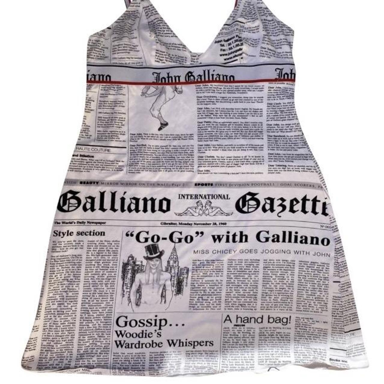 john galliano newspaper dress XS rare... Depop