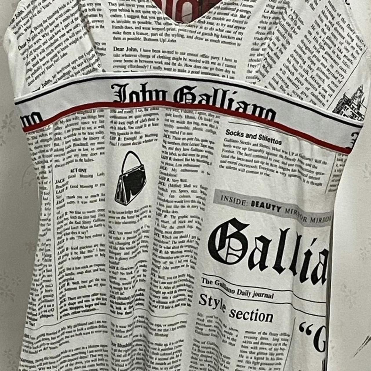 john galliano newspaper dress XS rare... Depop