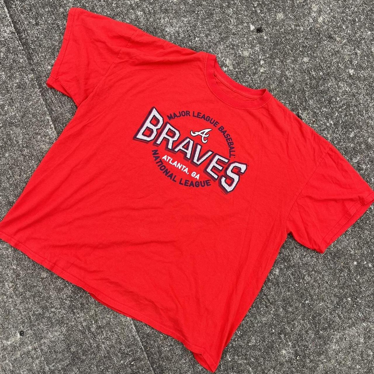 Vintage Atlanta Braves T-Shirt Size tag was cut but - Depop