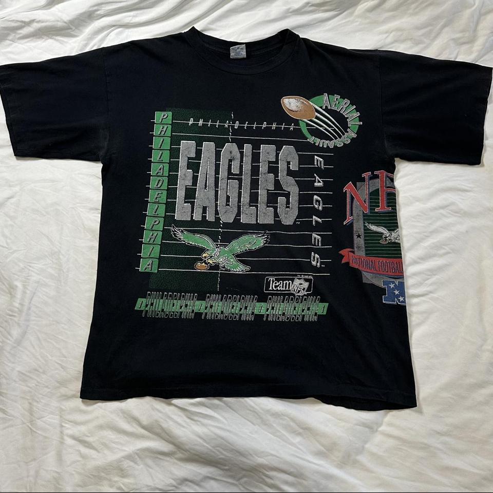 Vintage 90s single stitch eagles jersey Size: kids - Depop