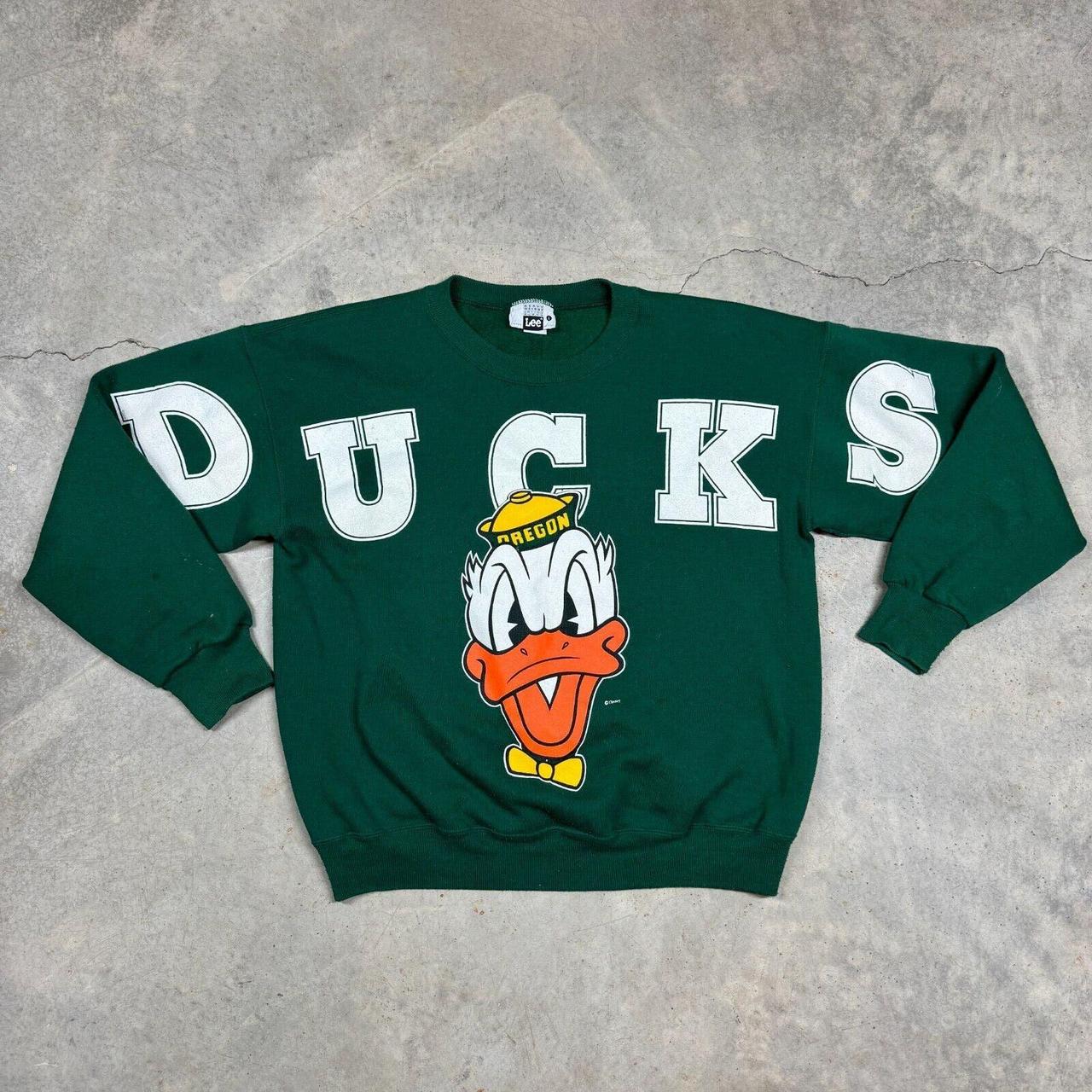 Vintage Oregon Ducks University Crewneck Sweatshirt... - Depop