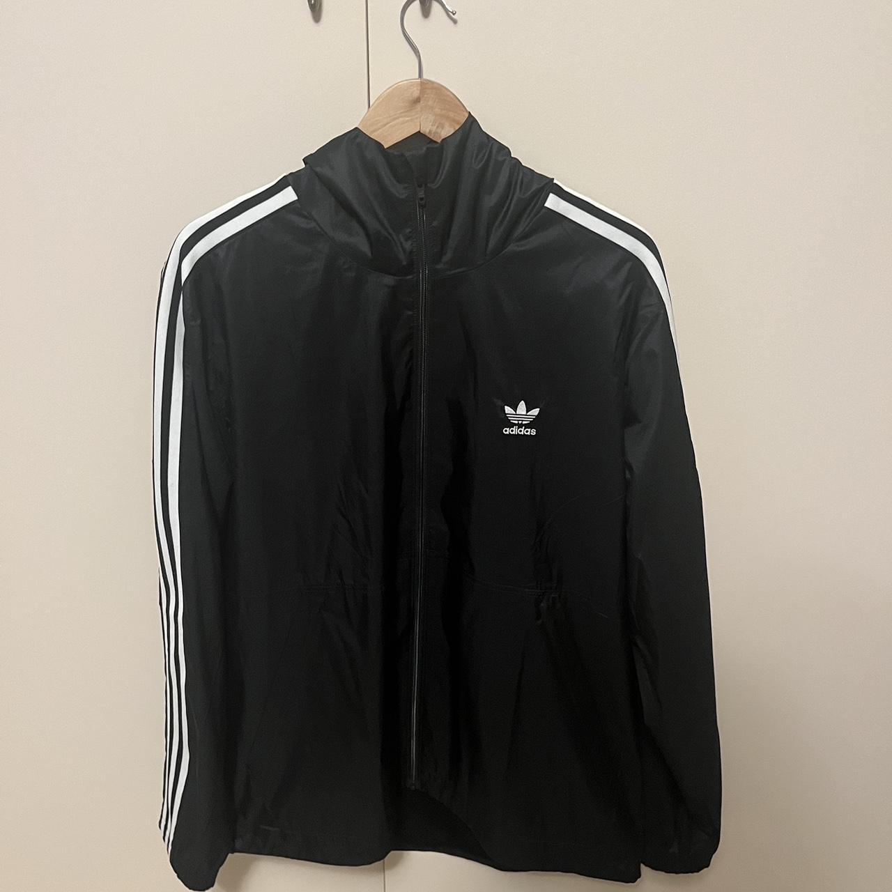 Adidas black spray jacket deals