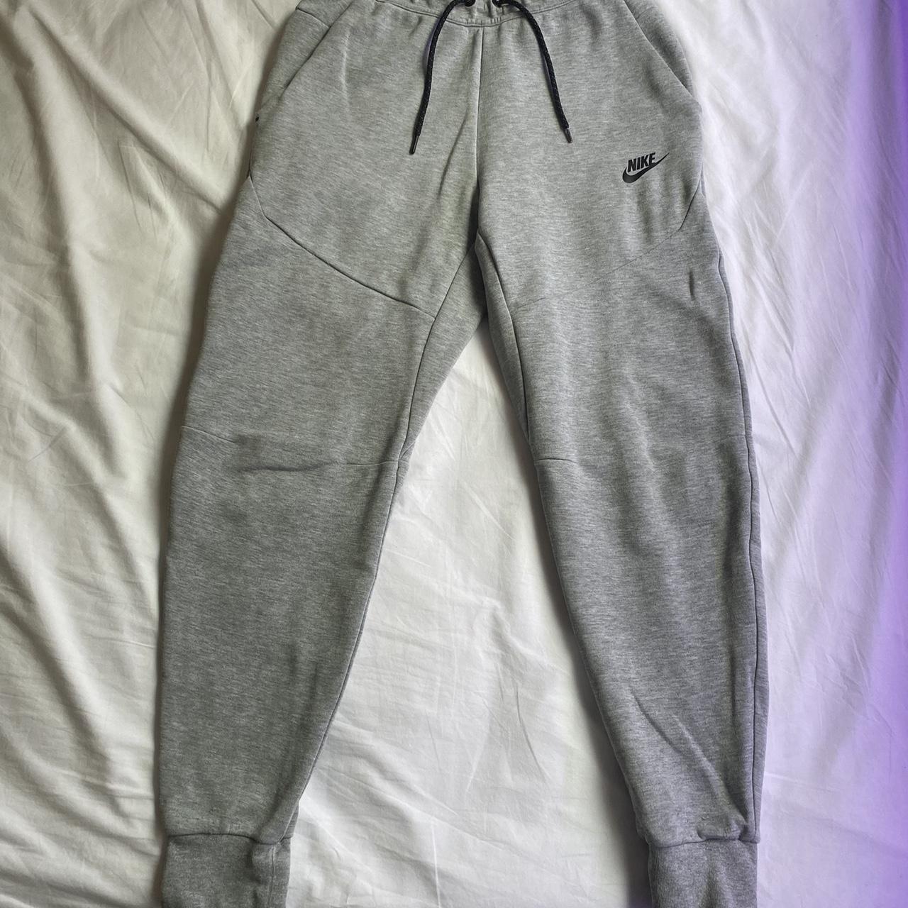 XS Grey Nike tech fleece pants 7/10 condition, one... - Depop