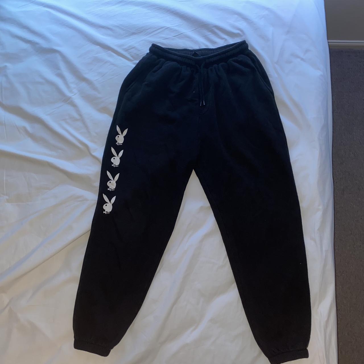 Playboy track pants in size small 5/10 condition,... - Depop