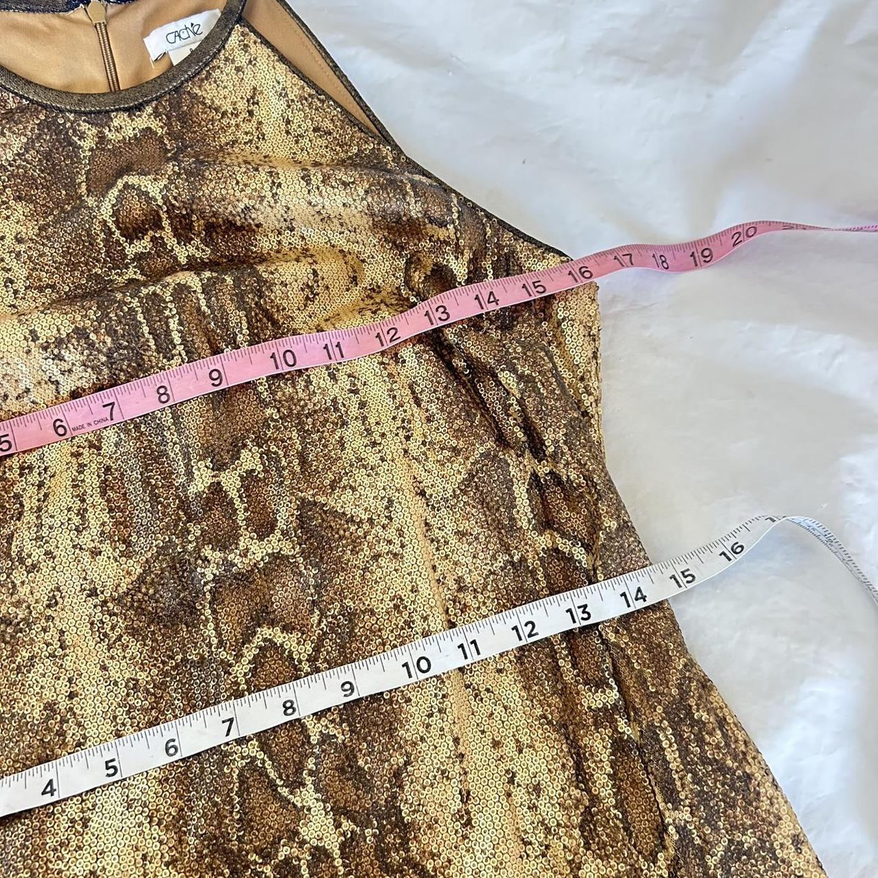 Cache Women's Dress - Gold - 8 – Cache Python Seq… - image 7