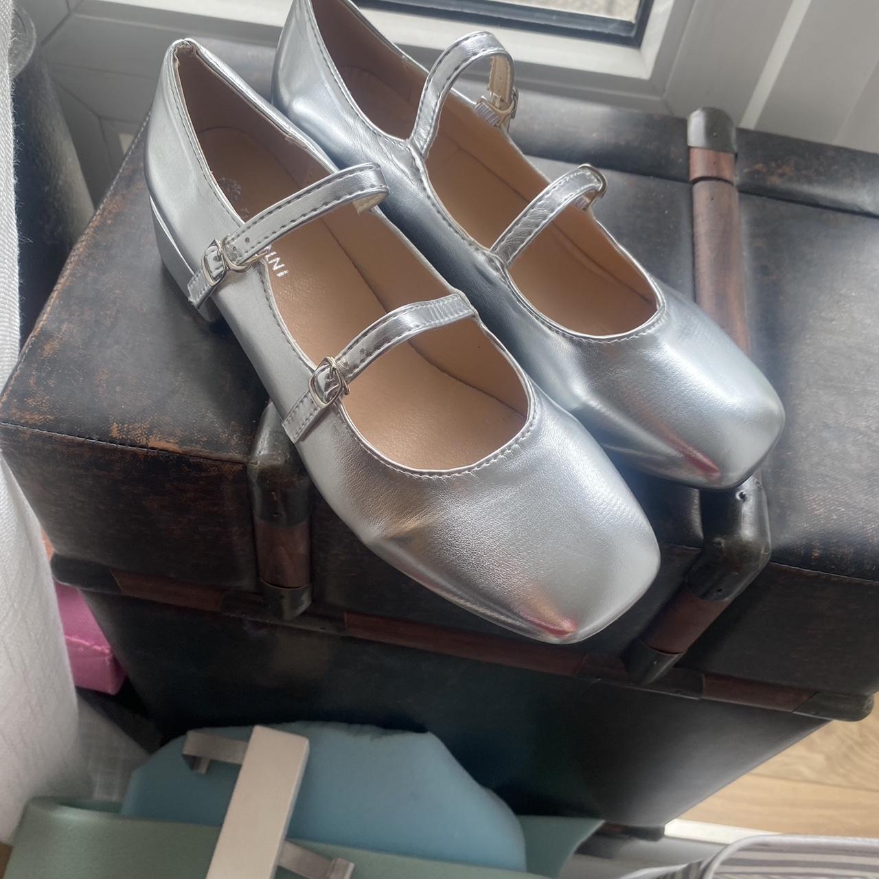 silver mary jane heels