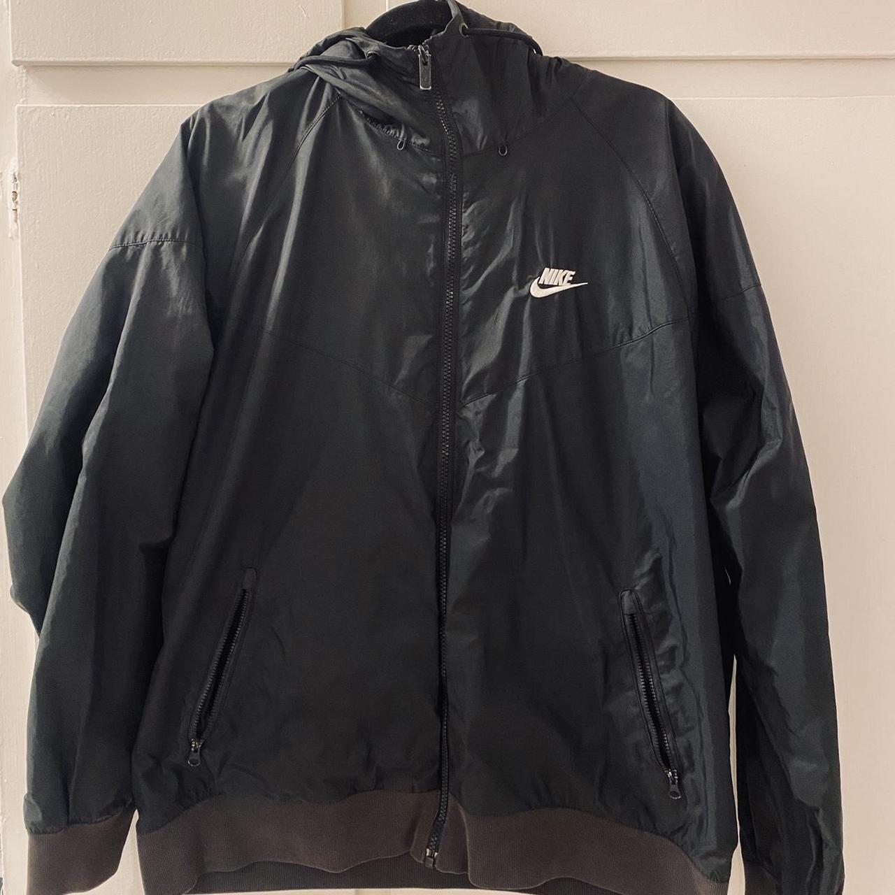 mens nike running jacket black