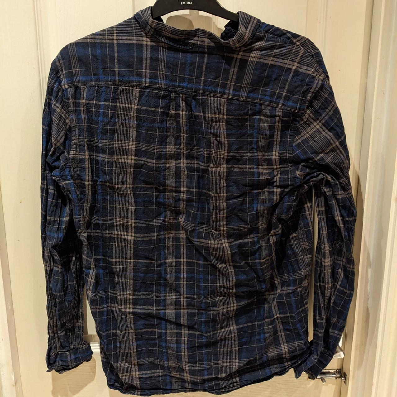 H&M Men's Blue and Brown Shirt | Depop