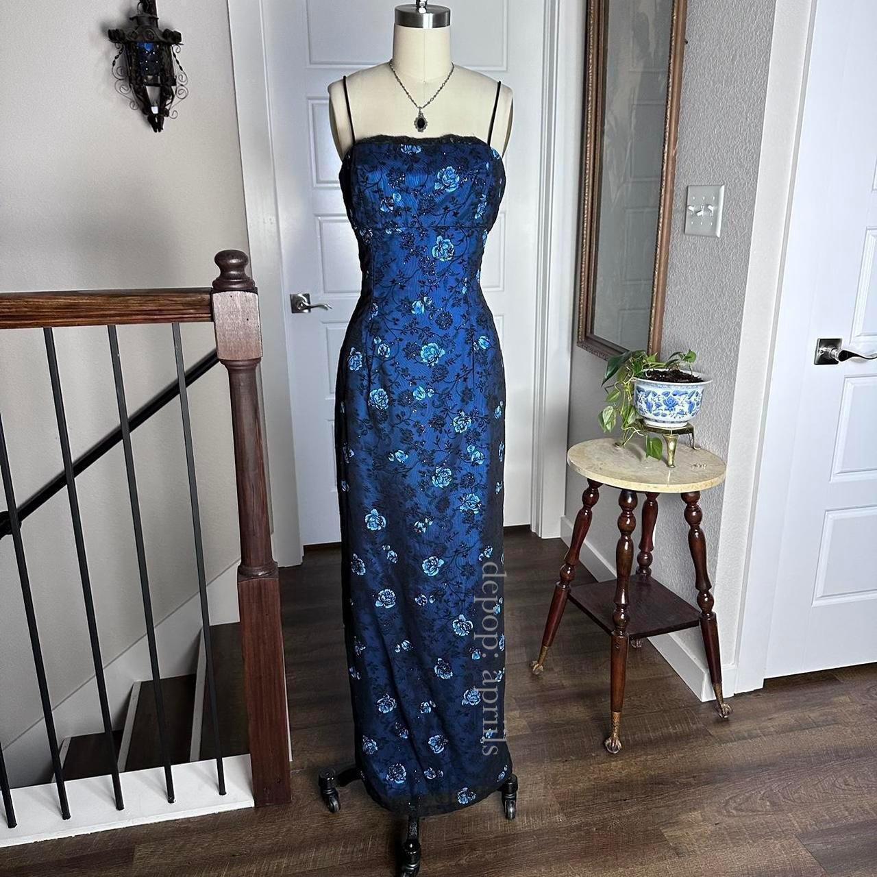 Vintage early 2000s formal prom dress with sheer - Depop