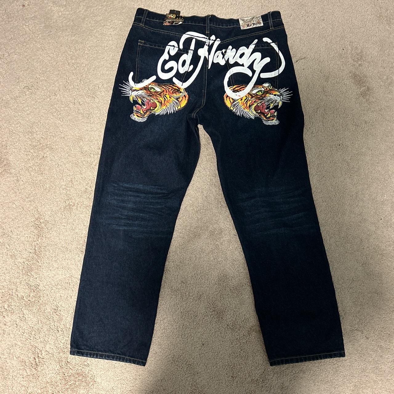 Authentic Ed Hardy jeans loose fit denim Size... - Depop