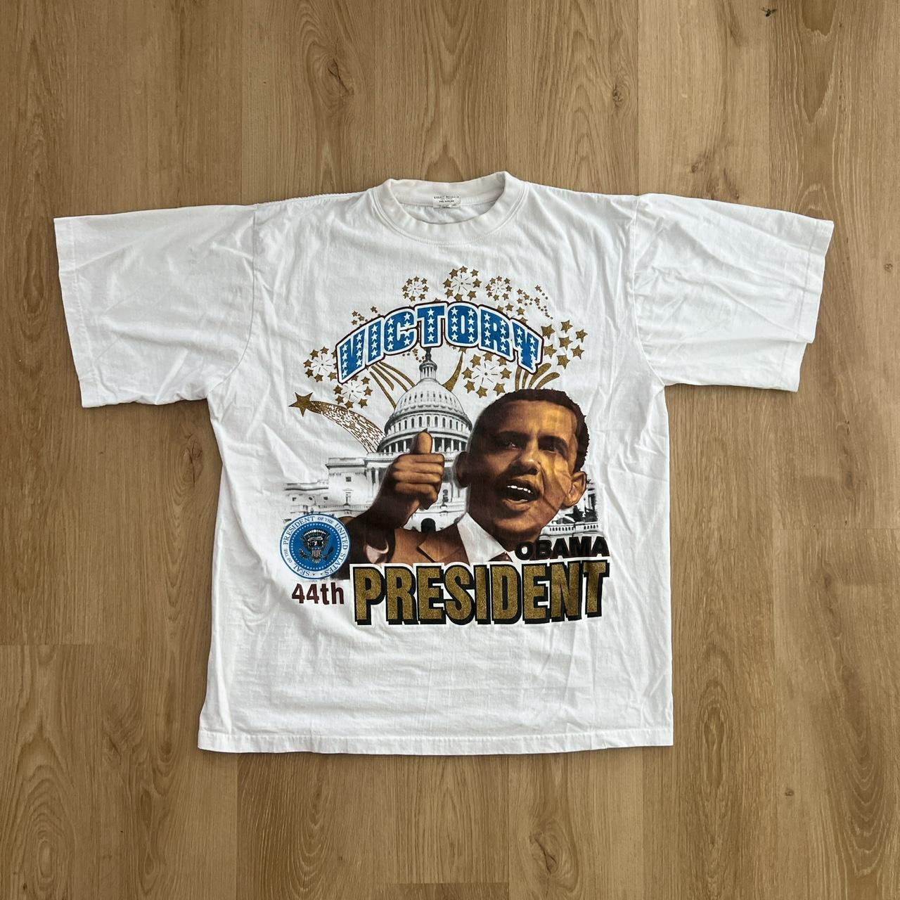 2000s Barack Obama 44th President Big Print Rap store Tee